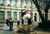 Aktion gegen die Umbenennung der Clara Zetkin Straße