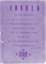 Einladungsflyer 23.11.1989